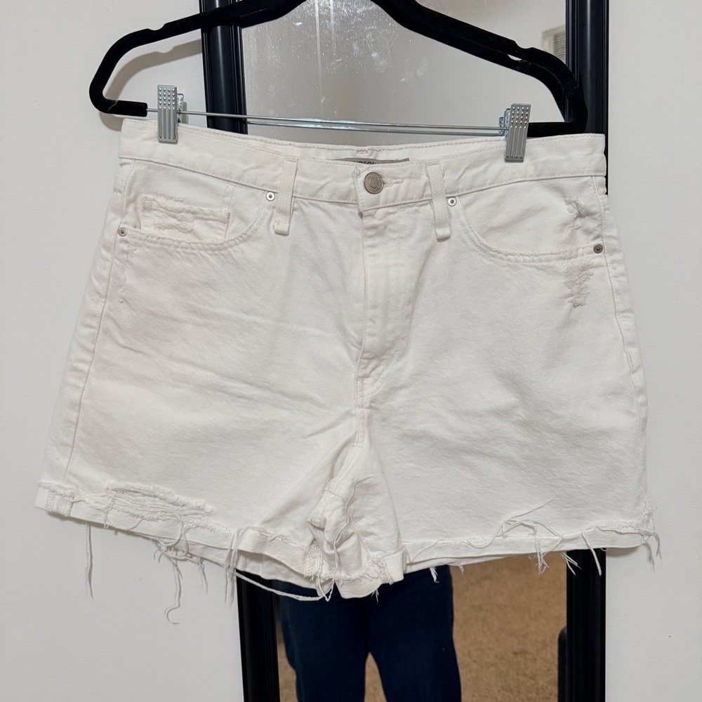 Hudson Jeans White Denim Shorts
